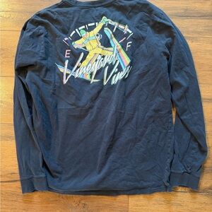 Retro Skier Vineyard Vines Navy Long Sleeve Shirt